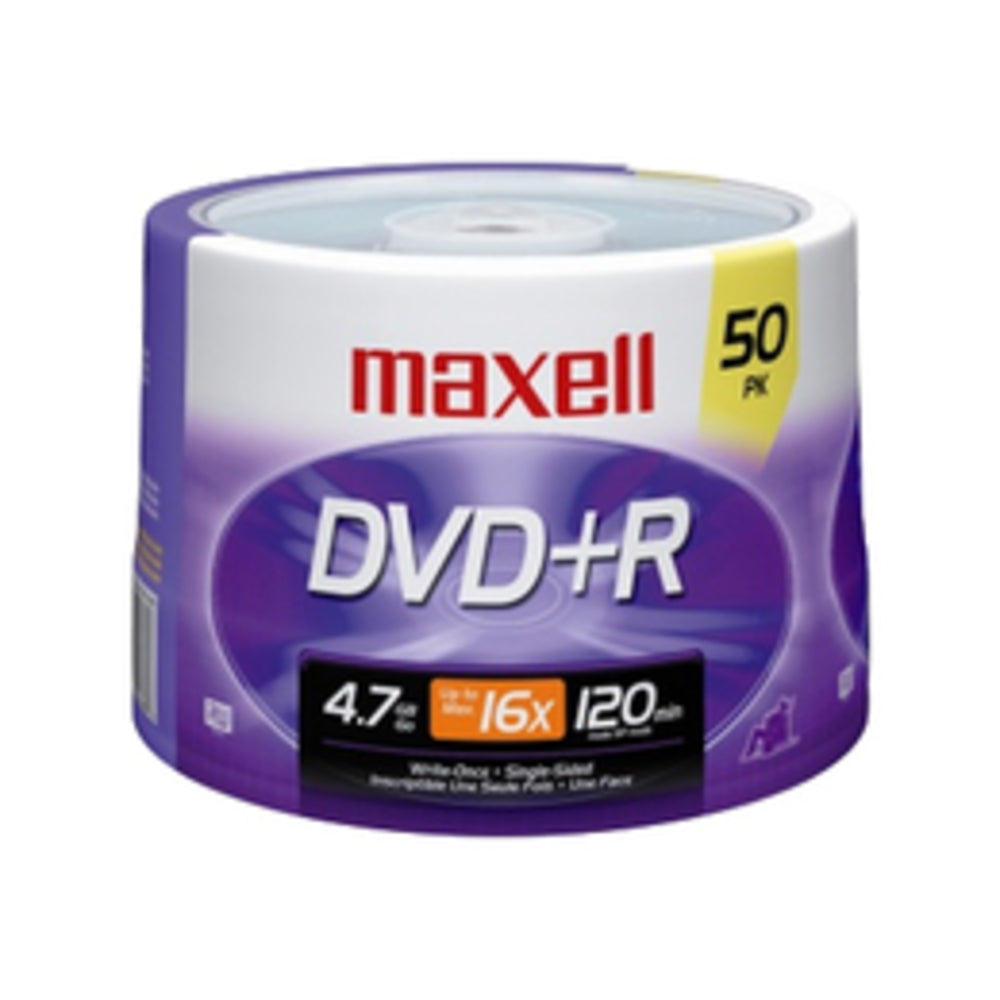 Maxell 639013 DVD+R 4.7GB 16X 50-Pack Spindle Image 1