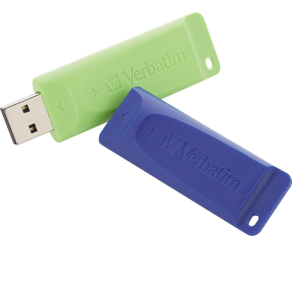 Verbatim 99124 Store 'N' Go USB Flash Drive 32GB 2-Pack Blue/Green Image 1