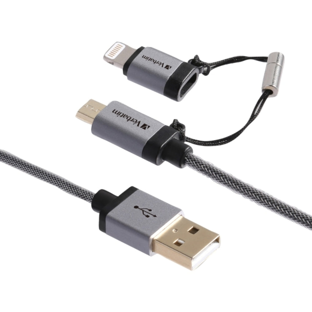 Verbatim 99217 Sync & Charge USB Cable w/ Lightning Adapter Image 1