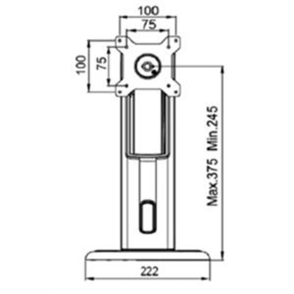 Planar Stocking 997-7029-00 Taa Compliant Universal Height Adjust Stand Sups