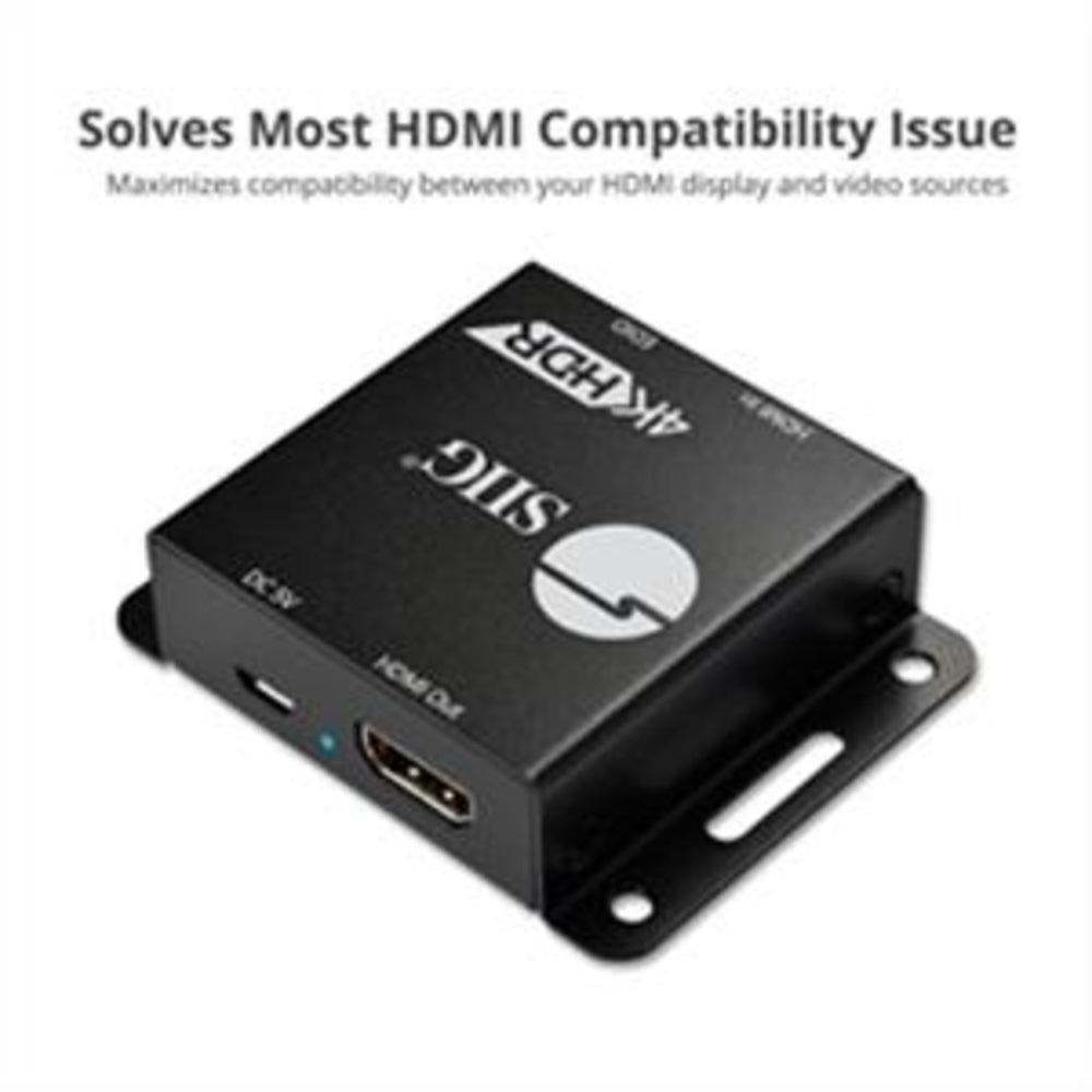 SIIG CE-H24Z11-S1 Accessory HDMI 2.0 EDID Emulator HDMI/HDCP 18Gbps Black Brown