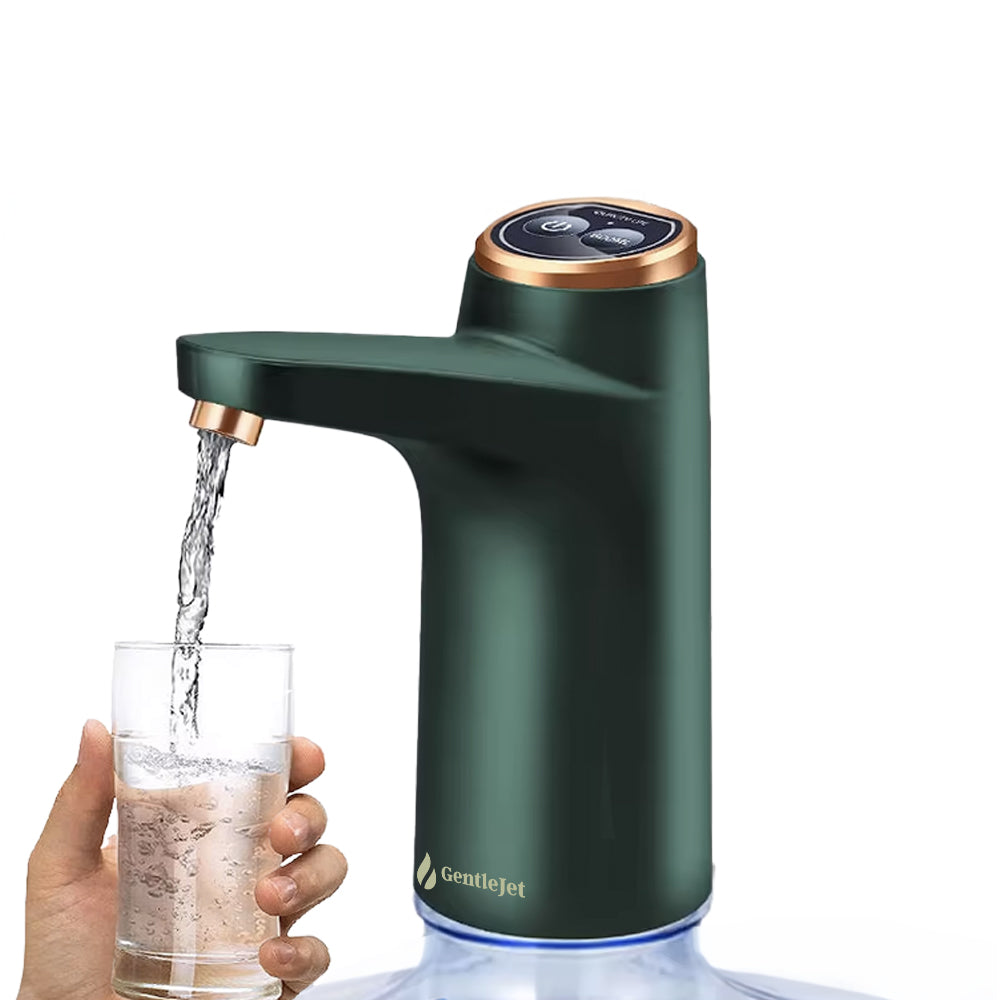 Electric Rechargeable Portable Drinking Water Dispenser Pump for 5 Gallon Bottle, Type-C USB Charging - Green