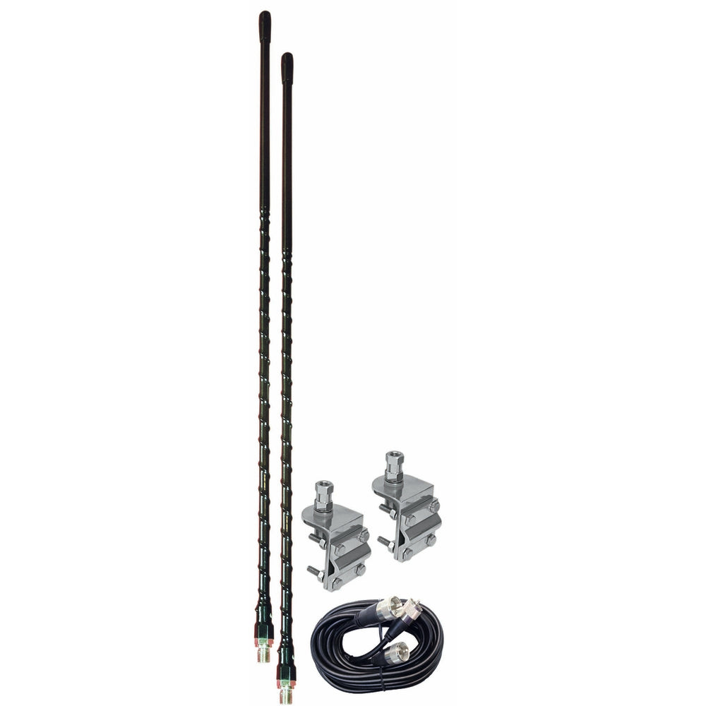 Accessories Unlimited AUMM22-B 2ft Dual CB Antenna Kit Image 1