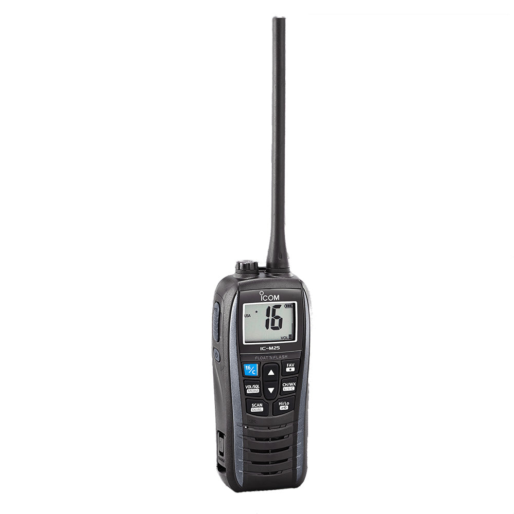 Icom M25 Black 41 Floating Handheld Vhf Marine Radio 5W -Black Image 1