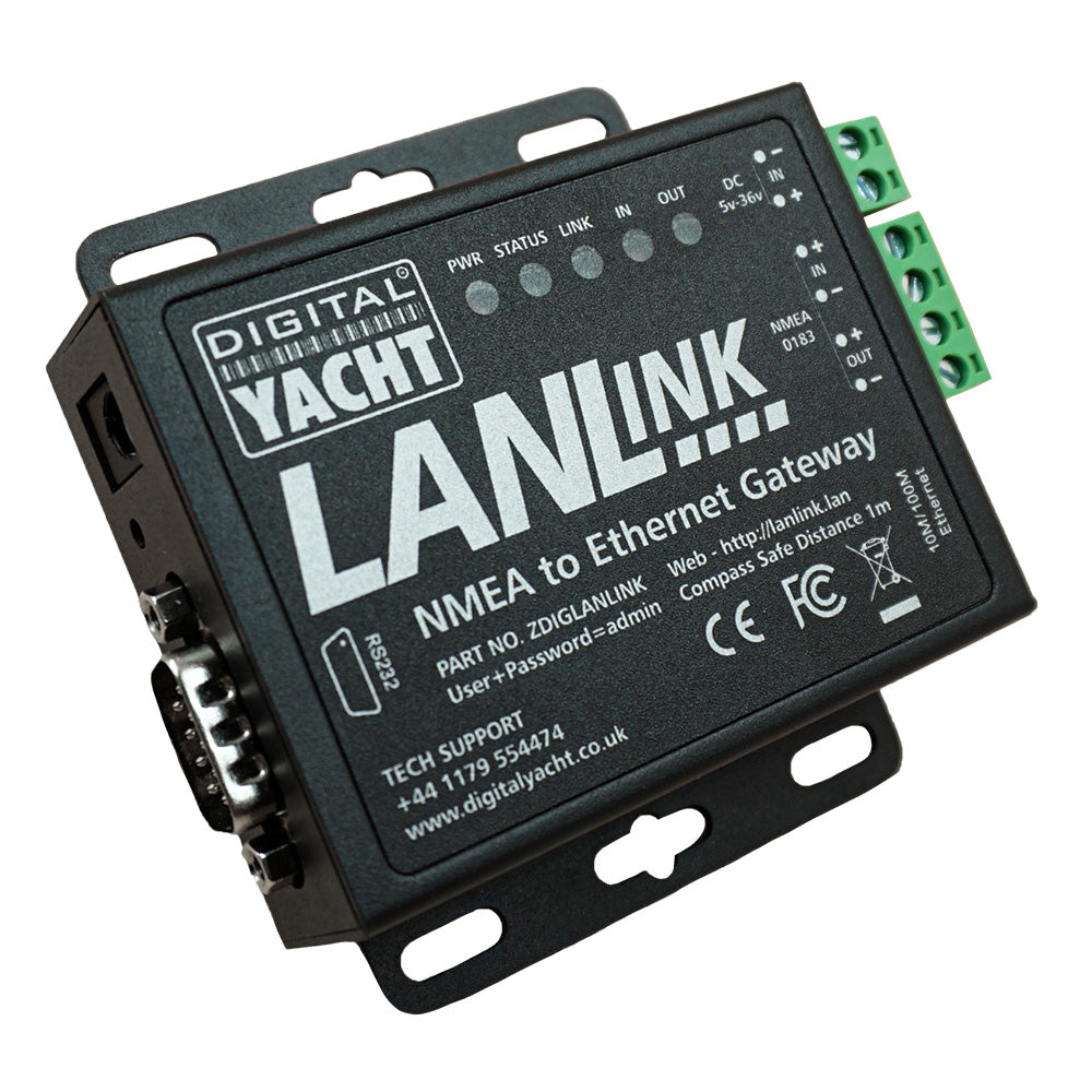 Digital Yacht ZDignaLink LANLink NMEA 0183 to Ethernet Gateway Image 1