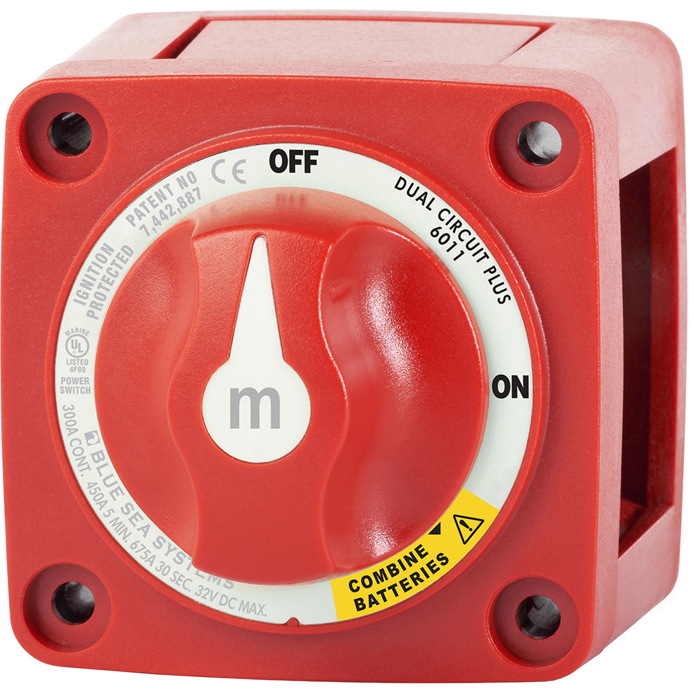 Blue Sea Systems 6011 M-Series Battery Switch On/Off Dual Circuit Plus Image 1