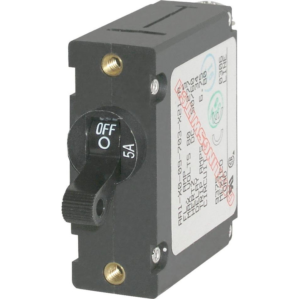 Blue Sea 7200 5A AC/DC Single Pole Magnetic Circuit Breaker Image 1