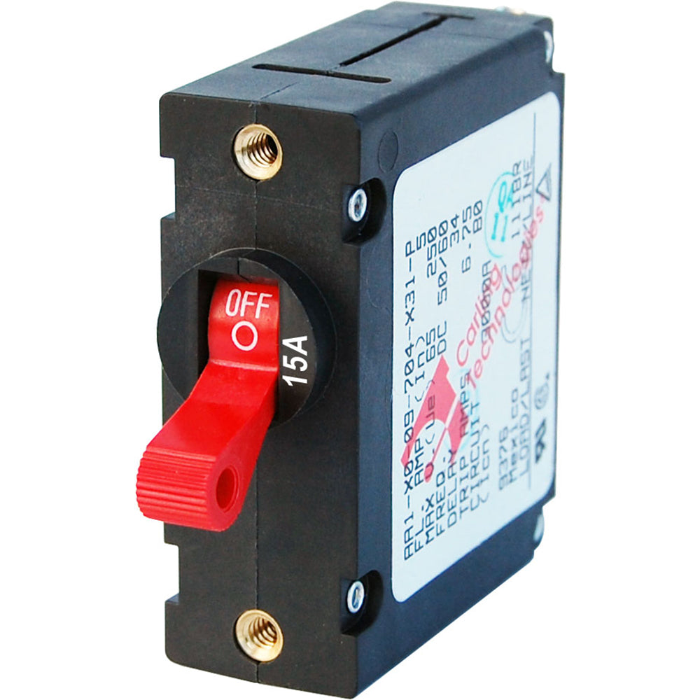 Blue Sea 7209 AC/DC 15A Single Pole Magnetic Circuit Breaker Image 1