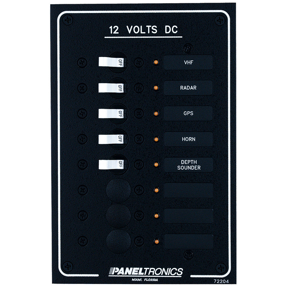 Paneltronics 9972204B Standard Dc 8 Position Breaker Panel Leds Image 1