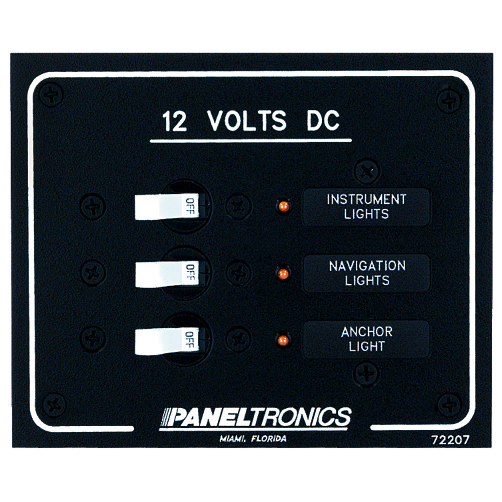 Paneltronics 9972207B Standard Dc 3 Position Breaker Panel Leds Image 1
