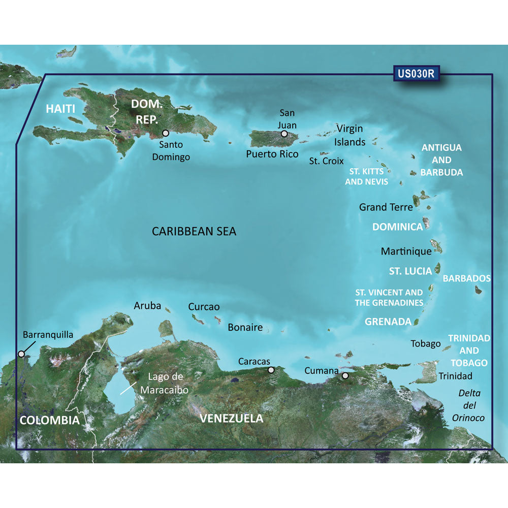 Garmin BlueChart G2 HD HXUS030R Southeast Caribbean MicroSD/SD - 010-C0731-20 Image 1