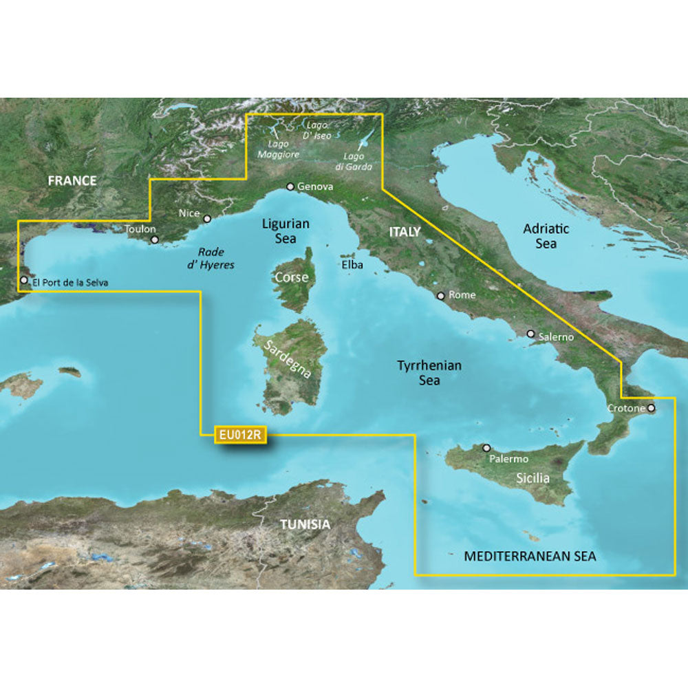 Garmin Bluechart G3 HD HXEu012R - Italy West Coast MicroSD/SD (010-C0770-20) Image 1