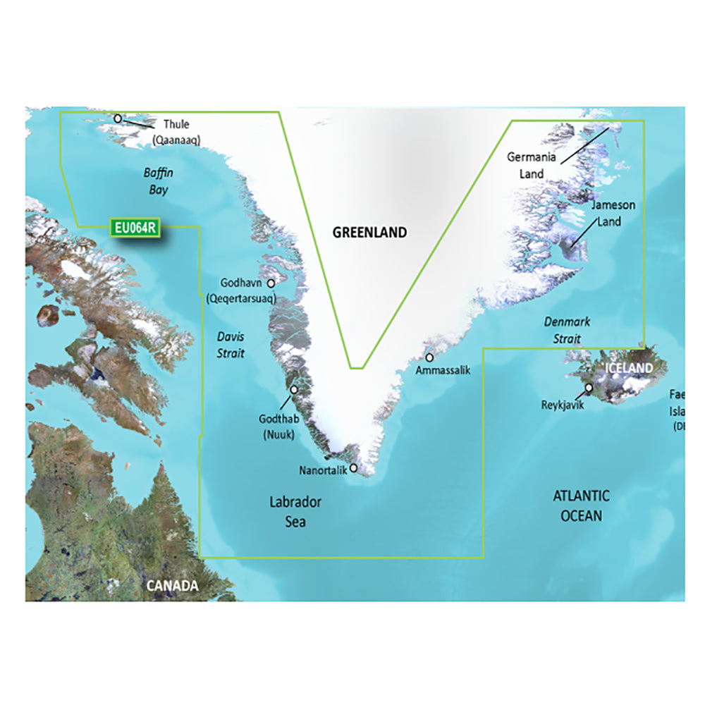 Garmin Bluechart G3 Vision HD VEU064R Greenland MicroSD/SD Image 1