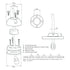 Scanstrut Ds21B-P Small Deck Seal Connector .83" Cable .55""