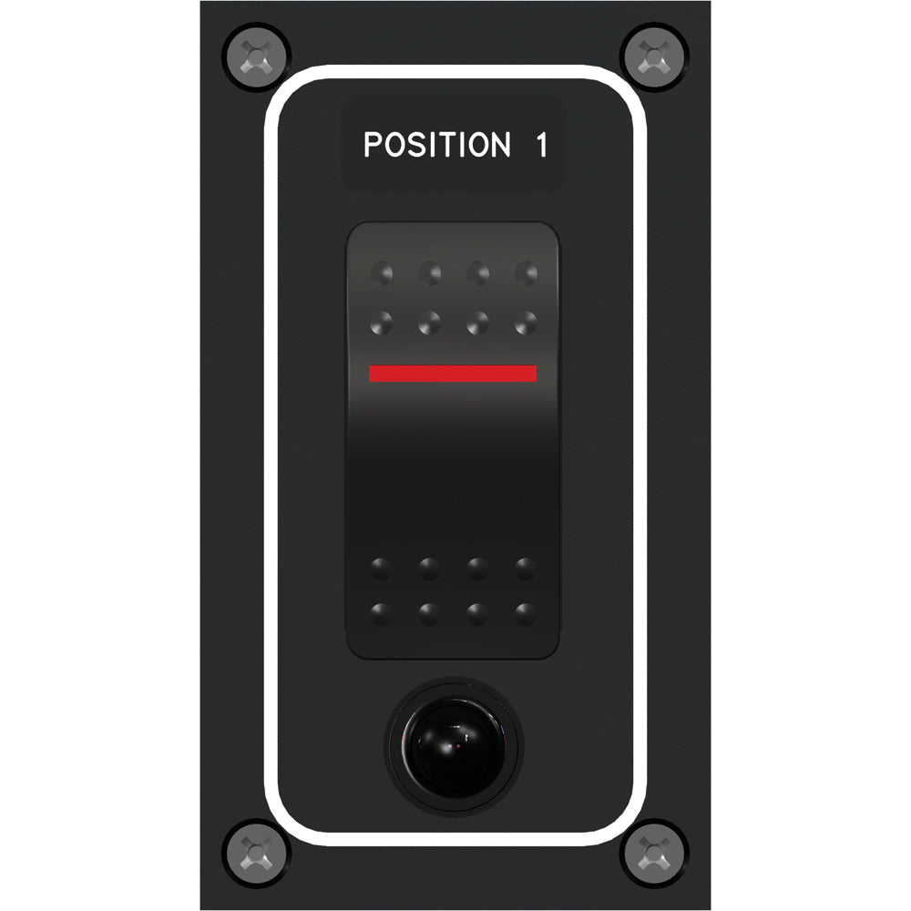 Paneltronics 9960021B Waterproof Panel Dc 1-Position Illuminated Rocker Switch Image 1