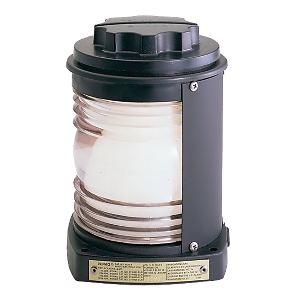 Perko 1128A00Blk Masthead Light Black Plastic White Lens Image 1