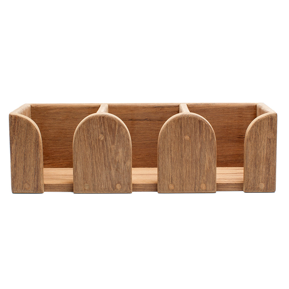 Whitecap 62410 Teak Three Mug Rack - Holds Mugs or Cans in Insulated Drinkholders Image 1
