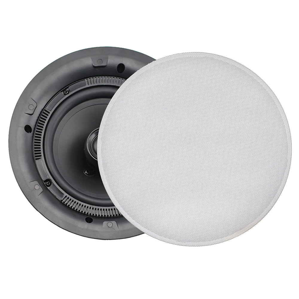 Fusion Ms-Cl602 Flush Mount Interior Ceiling Speakers Pair White Image 1