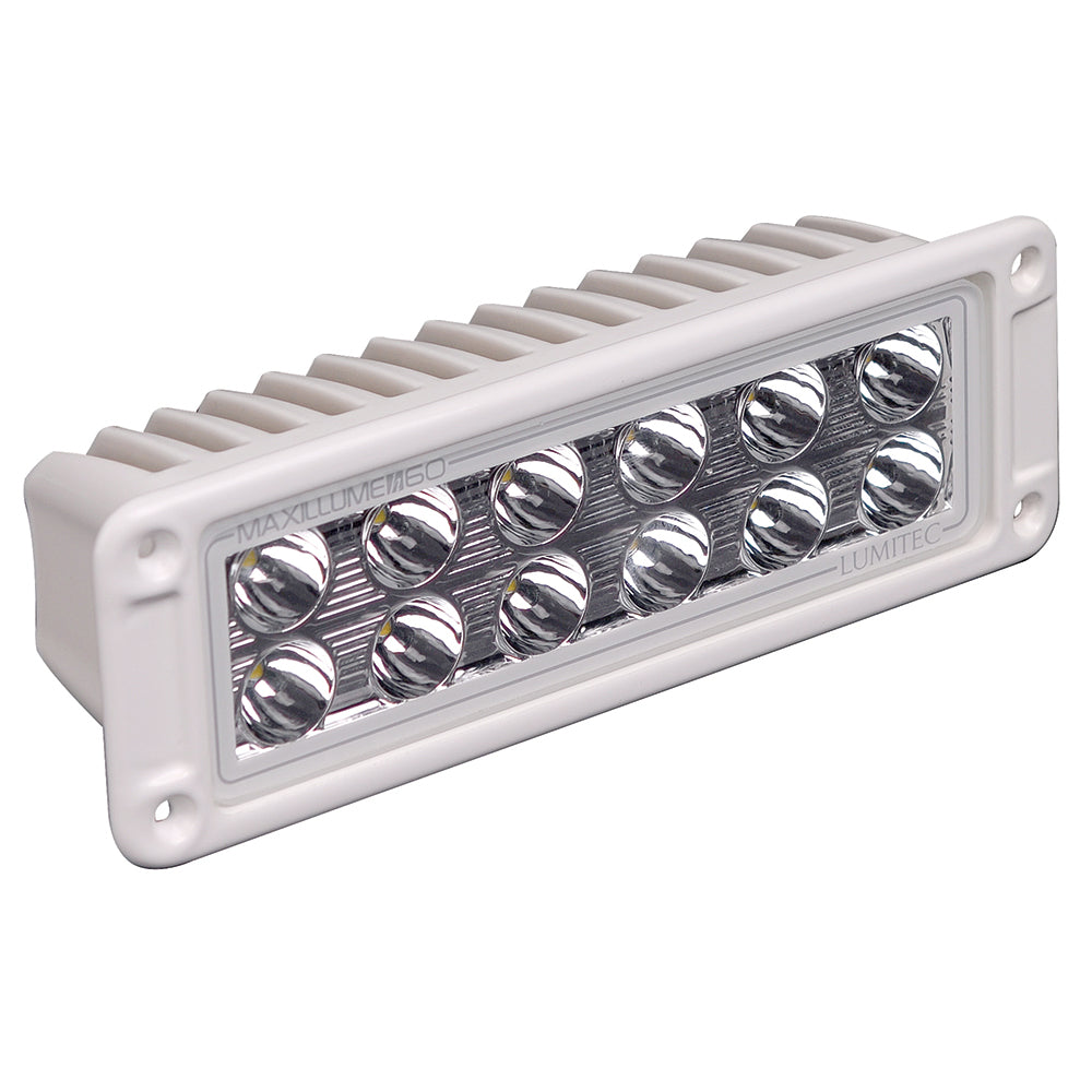 Lumitec 101336 Maxillumeh60 Flush Mount Flood Light White Housing Dimming Image 1