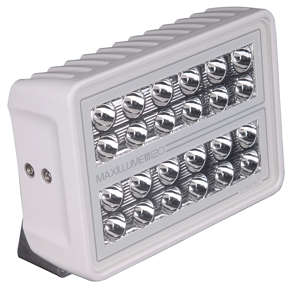 Lumitec 101346 Maxillume H120 Trunnion Mount Flood Light White Housing Dimming Image 1