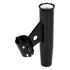 Lee's Tackle Black Aluminum Clamp-On Rod Holder RA5001BK - Vertical Mount Fits Image 1