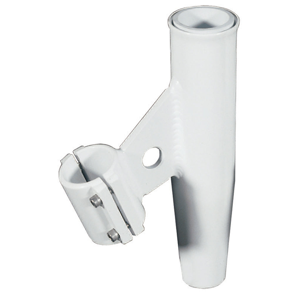 Lee's Tackle RA5003WH White Aluminum Clamp-On Rod Holder - Vertical Mount Fits Image 1