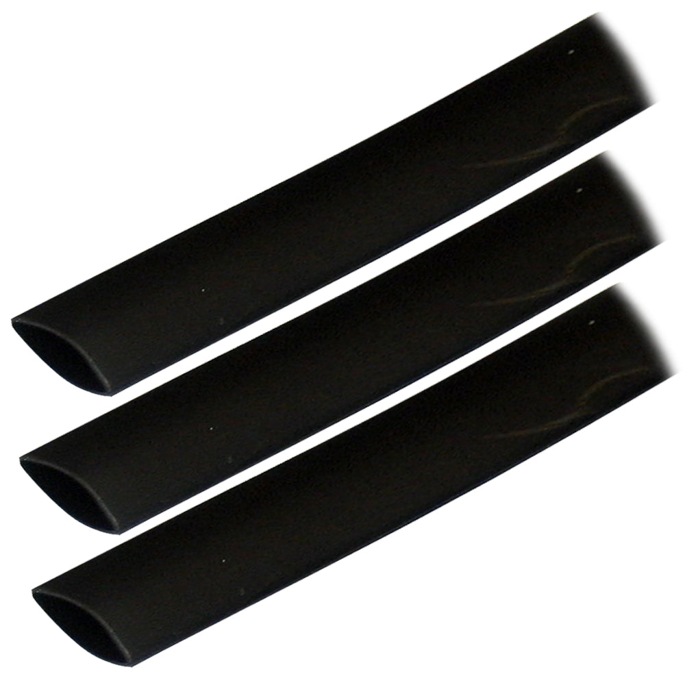 Ancor 306103 Adhesive Lined Heat Shrink Tubing Alt 3/4" X 3" 3-Pack Black Image 1