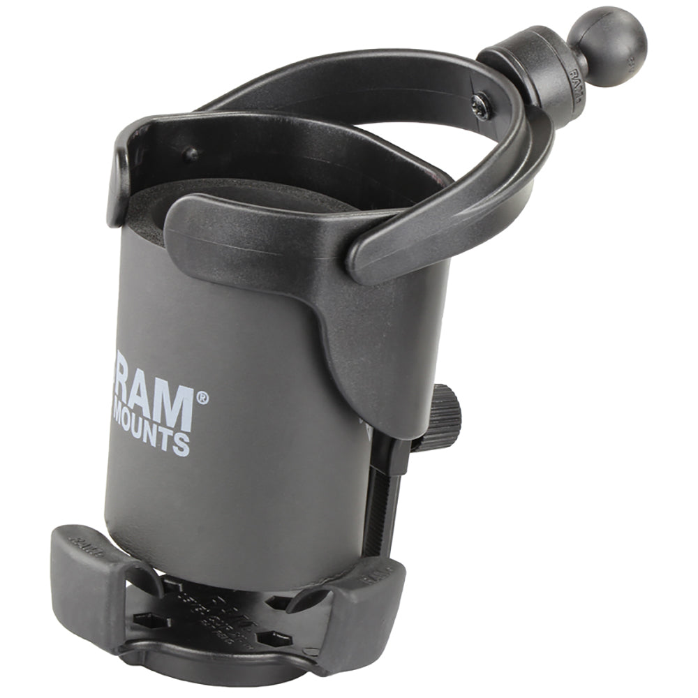 RAM Mounts Rap-B-417BU Cup Holder XL B Size 1" Ball - Black Composite, Rubber Image 1