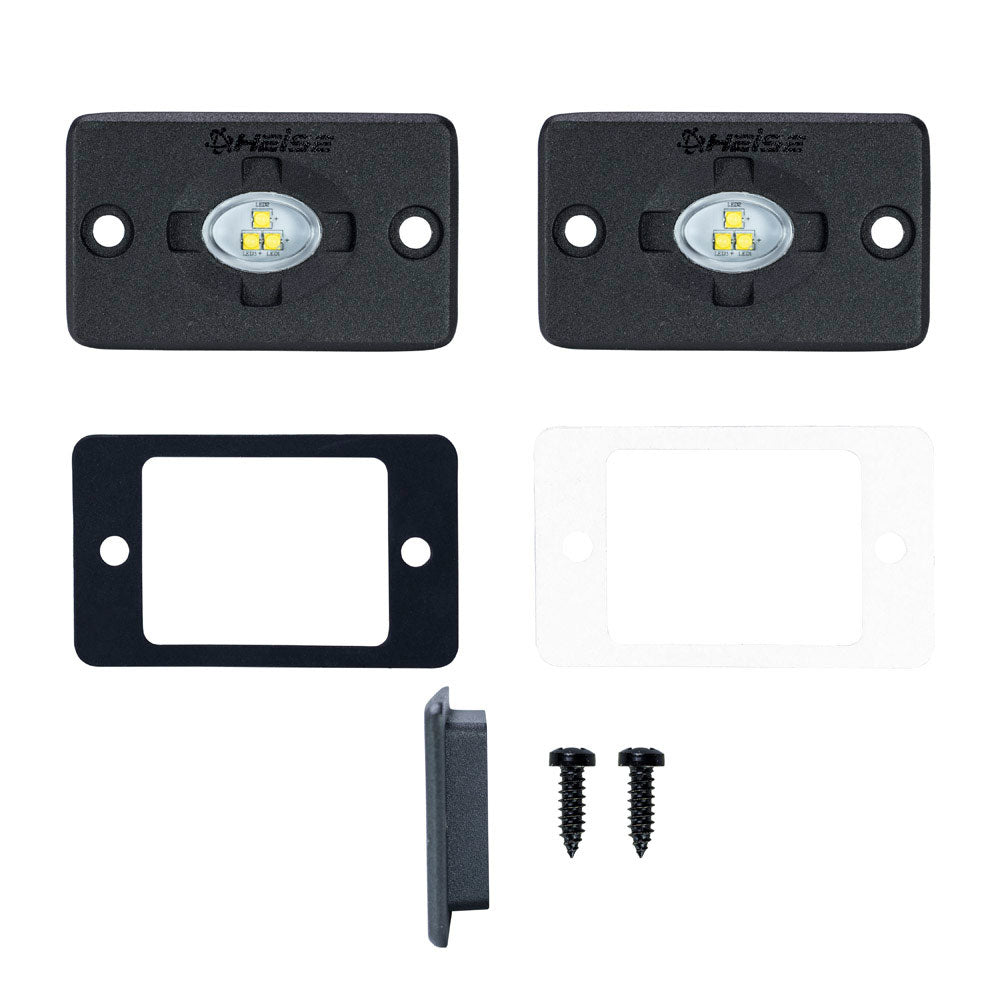 Heise 1.5x3" Flush Mount LED Accent Pod - Auxiliary Lighting System HE-FMTL1 Image 1