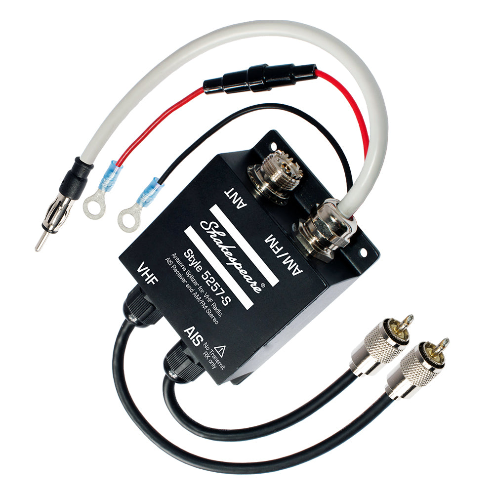 Shakespeare 5257-S VHF AIS Receive Only Splitter with AM/FM for One Antenna Image 1