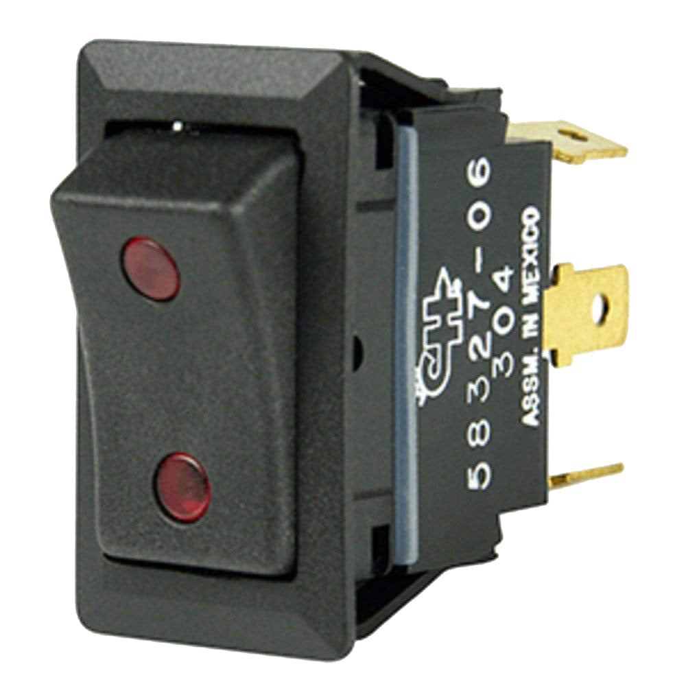 Cole Hersee Sealed Rocker Switch with Small Round Pilot Lights - SPDT (58327-06-BP) Image 1