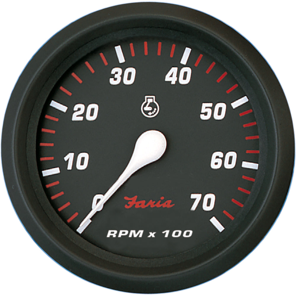 Faria Beede Instruments 34617 Professional Red 4" Tachometer 7 000 Rpm Image 1