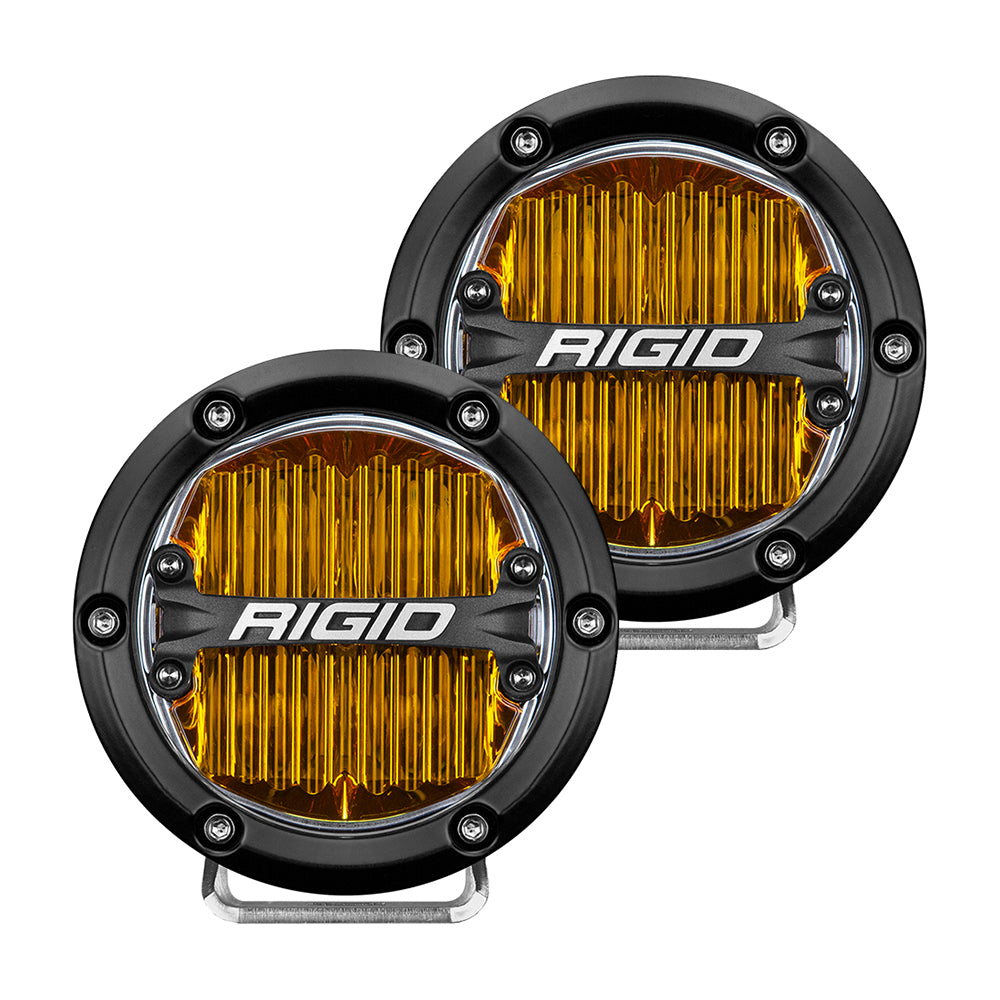 Rigid Industries 36111 360-Series 4" Sae Fog Light Yellow Black Housing Image 1