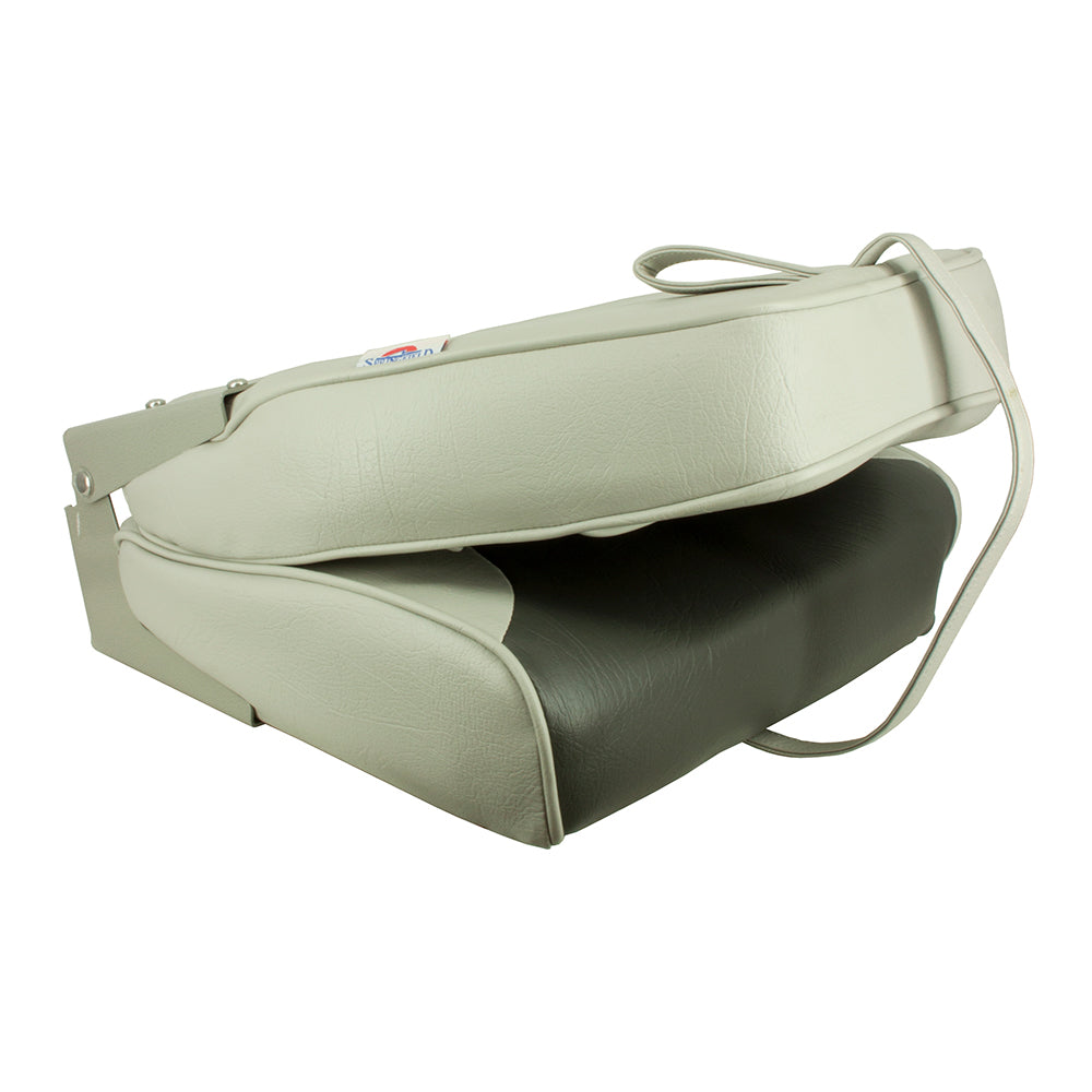 Springfield Marine High Back Folding Seat - 1040663 - Grey/Charcoal Multi-Color