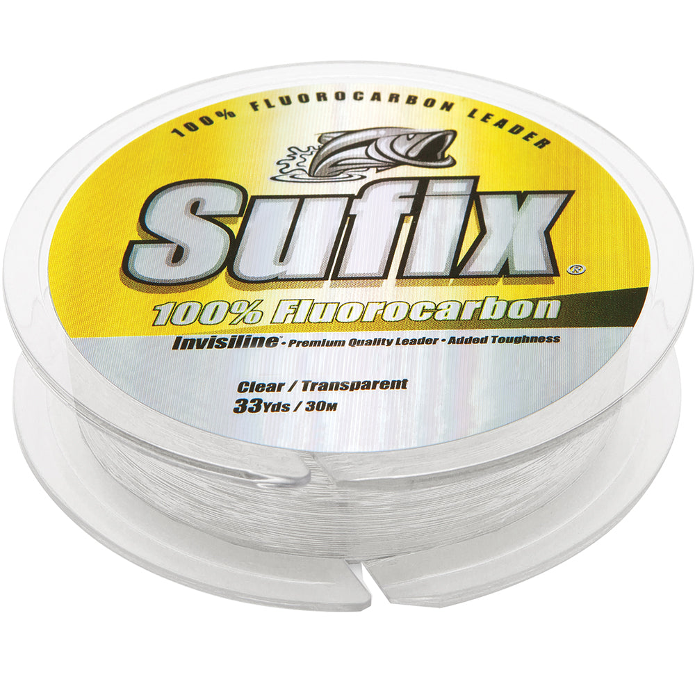 Sufix Invisiline 80lb Fluorocarbon Leader 33yds - 100% Transparent Fishing Line (683-080) Image 1