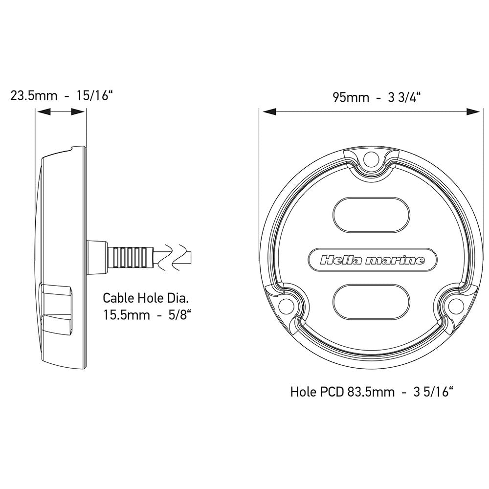 Hella Marine Apelo A1 RGB Underwater Light 1800 Lumens - Black Housing (016146-011)