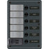 Blue Sea Systems 8121 5 Position Contura Switch Panel with Dual USB Chargers 12/24V Image 1