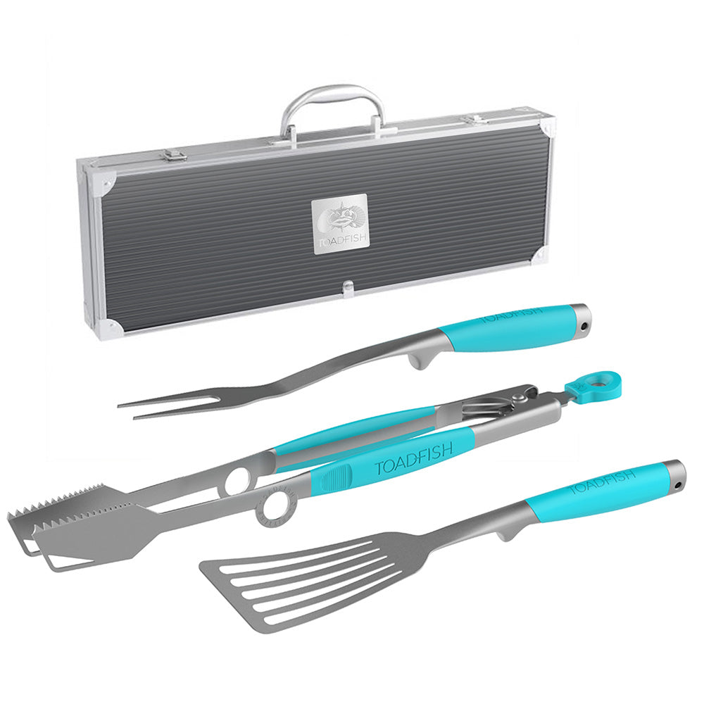 Toadfish 1092 Grill Set Case with Tongs, Spatula, and Fork Image 1