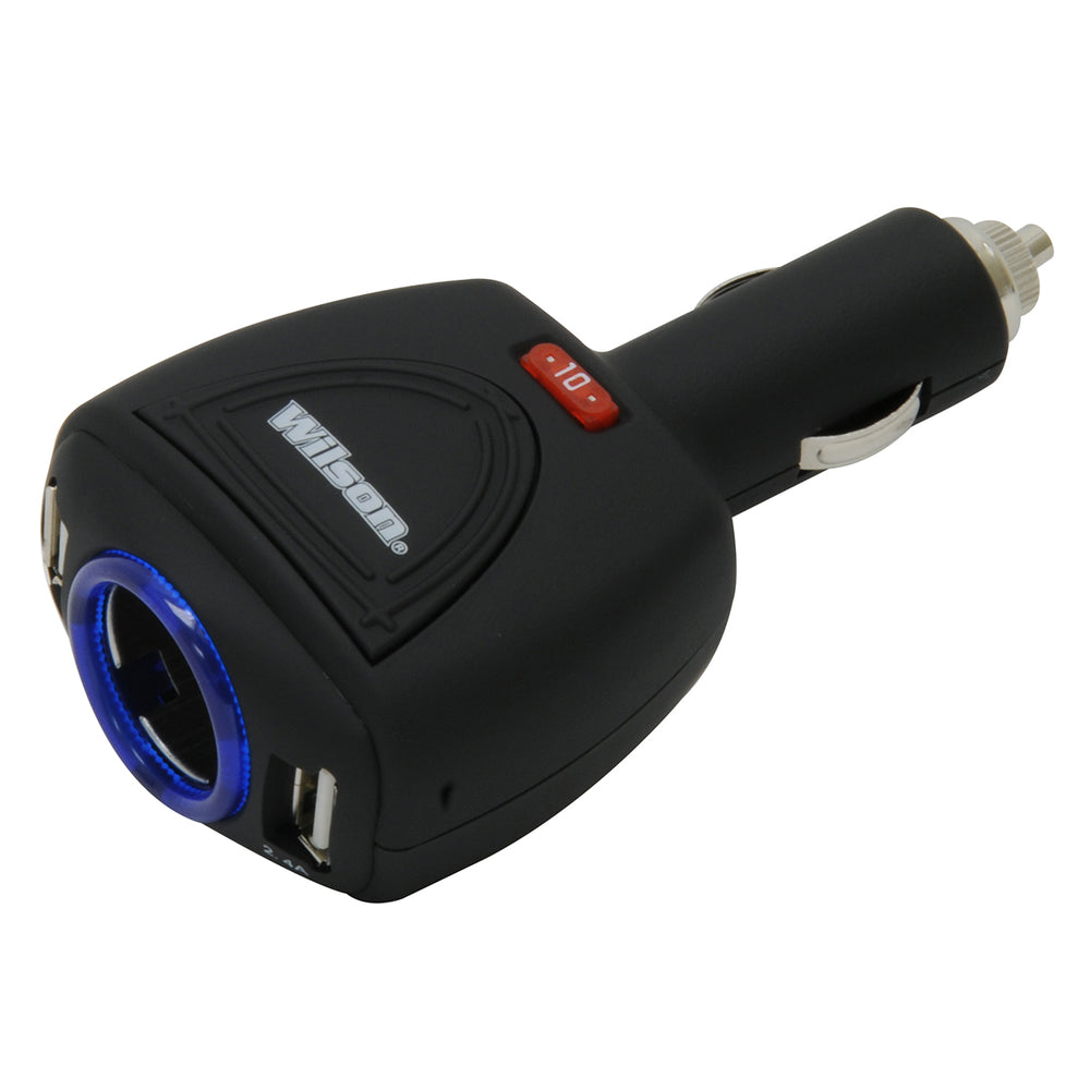 Wilson 3051224USBBL 12V Adapter Dual USB Ports 2.4A Each - Socket Splitter Image 1