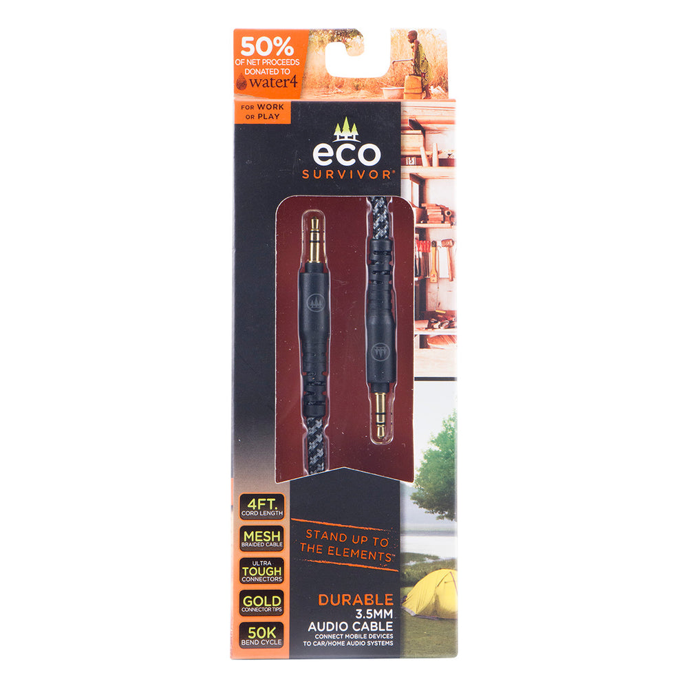 EcoSurvivor 36405 3.5Mm Aux 4Ft Braided Cable Image 1