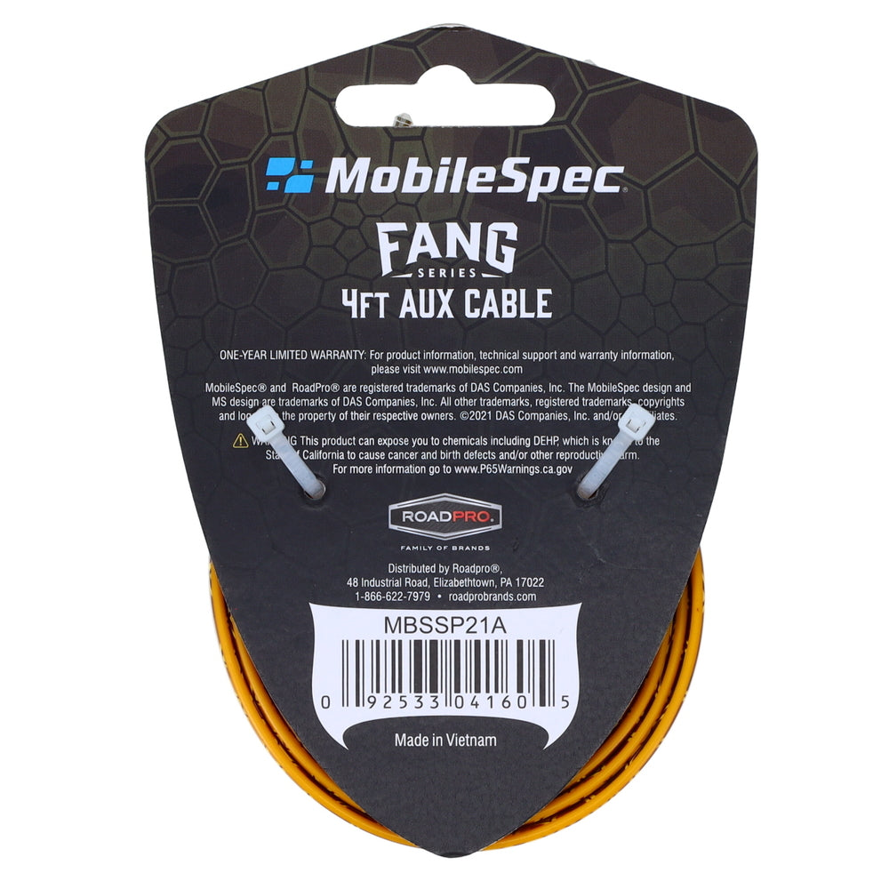 MobileSpec MBSSP21A 4Ft Aux Cable