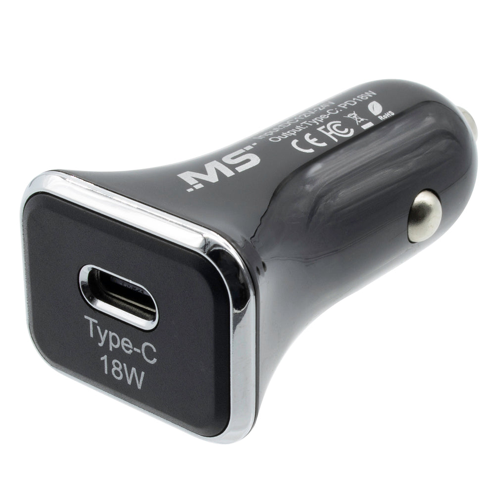 MobileSpec MBULK18WDCBK Mbs 18W Type C Car Charger Blk Image 1