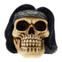 Treasure Cove P784187 Resin Voodoo Skull with Hair - Gothic Halloween Decor Image 1