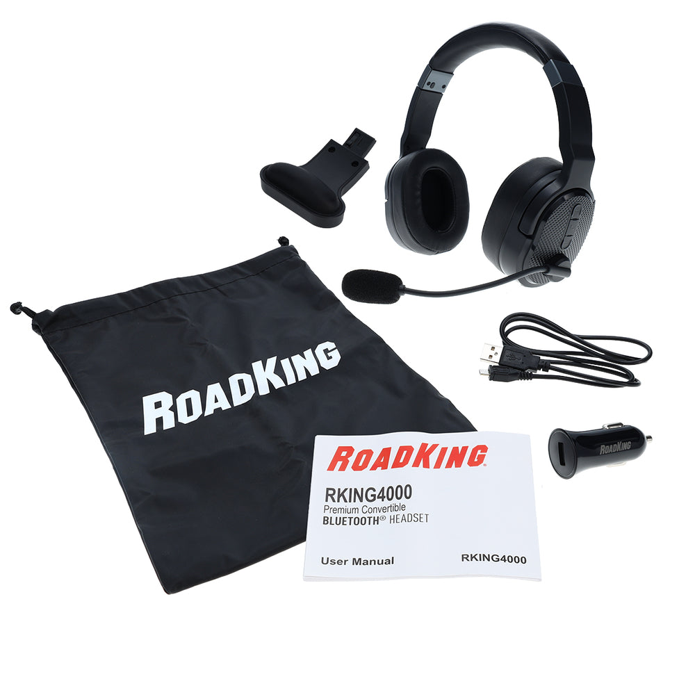 RoadKing RKING4000 Noise Cancelling Bluetooth Headset Wireless Trucker Mono To