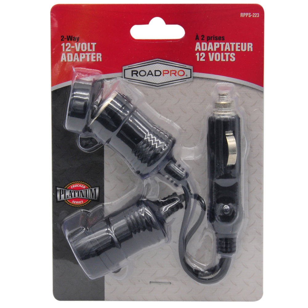 RoadPro RPPS-223 Cig Lit Adapter Dual Platinum 0