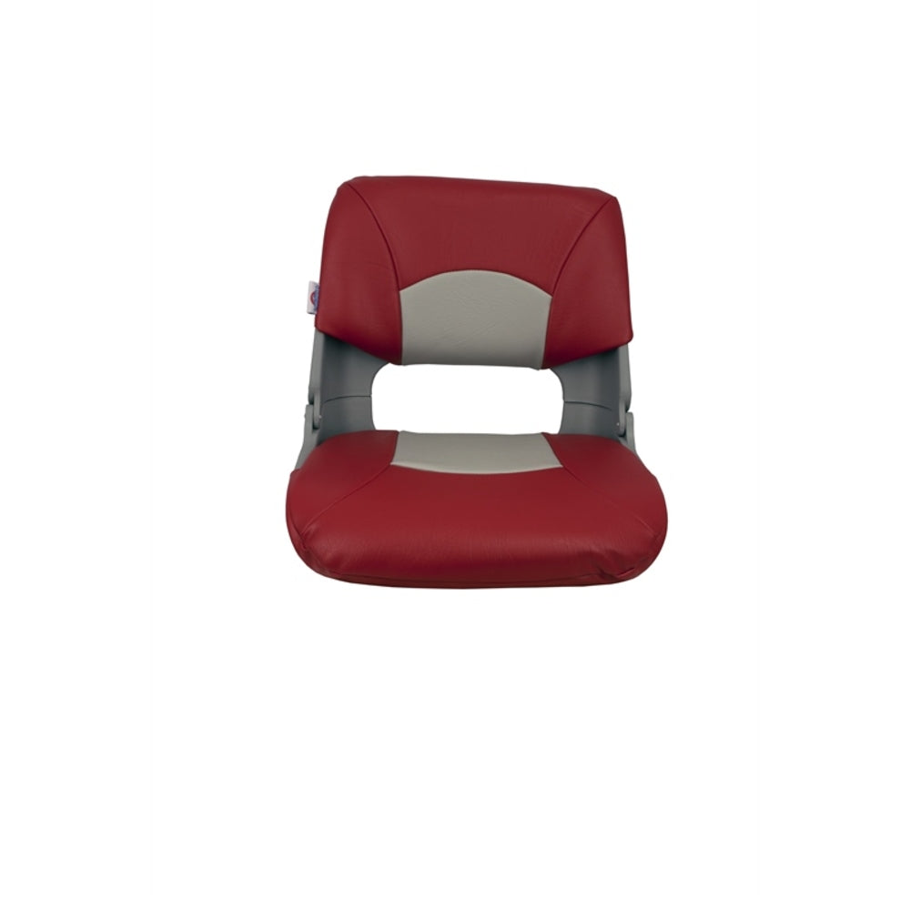 Springfield Marine Skipper Seat - Fold Down Grey/Red Standard 1061018