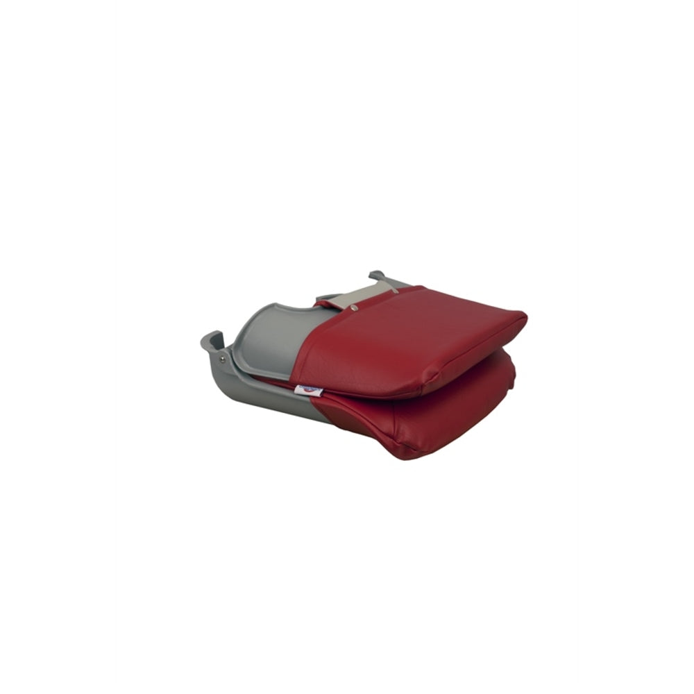 Springfield Marine Skipper Seat - Fold Down Grey/Red Standard 1061018