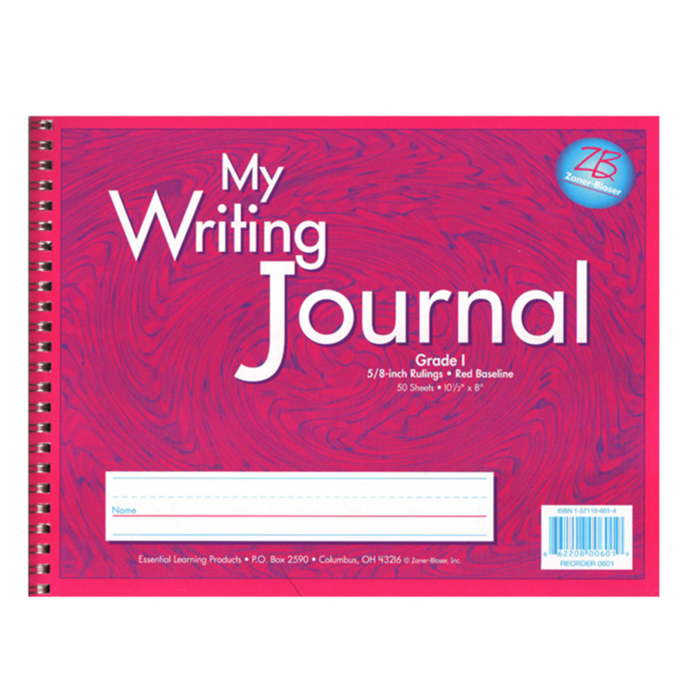 Zaner-Bloser ELP0601 My Writing Journal - Grade 1, 5/8" Ruling, 50 Sheets Image 1