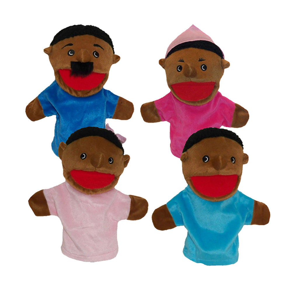 GET READY KIDS MTB360 African American Family Puppets Image 1