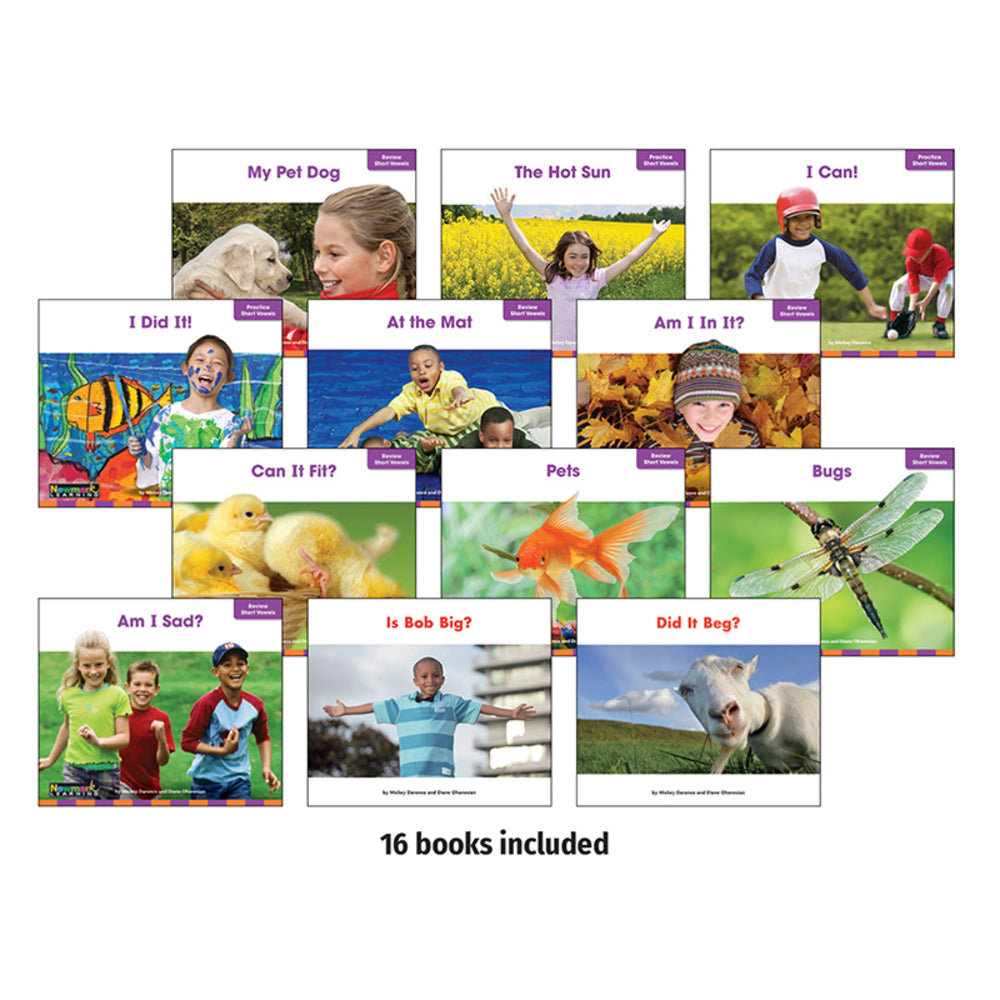 NEWMARK LEARNING NL-6836 Decodable Readers Fluency Grade K-1 Short Vowels 16 Image 1